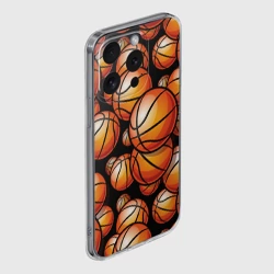 Чехол для iPhone 15 Pro Max силиконовый с защитой камеры Баскетбольные яркие мячи - фото 2