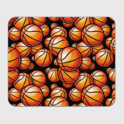 Прямоугольный коврик для мышки Баскетбольные яркие мячи