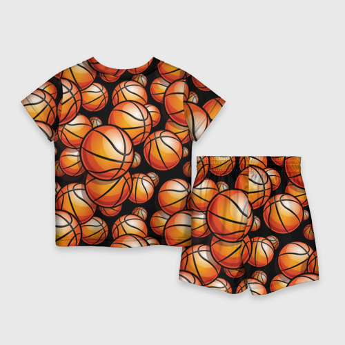 Детский костюм с шортами 3D Баскетбольные яркие мячи, цвет 3D печать - фото 2