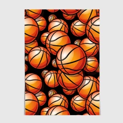 Постер Баскетбольные яркие мячи