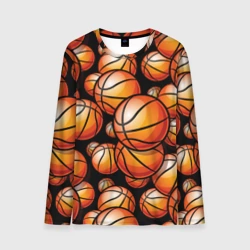 Мужской лонгслив 3D Баскетбольные яркие мячи