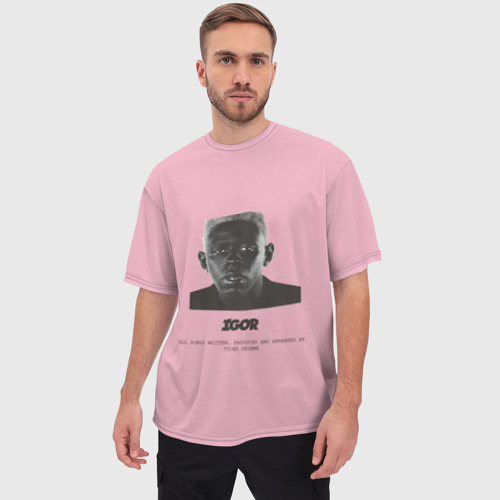 Мужская футболка oversize 3D Tyler, The Creator igor, цвет 3D печать - фото 3