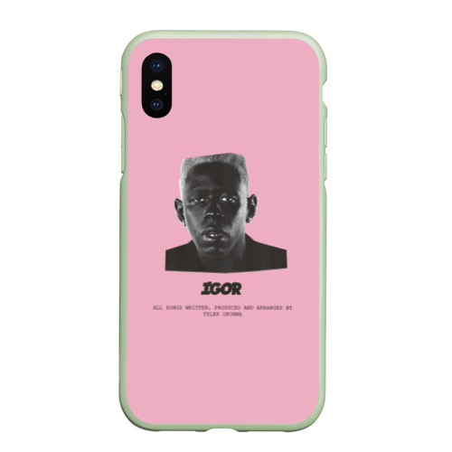 Чехол для iPhone XS Max матовый Tyler, The Creator igor, цвет салатовый