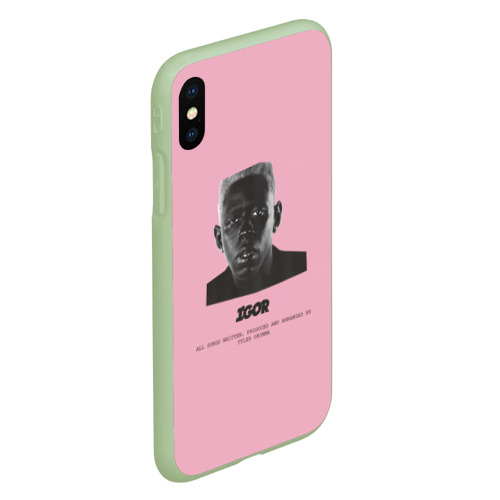 Чехол для iPhone XS Max матовый Tyler, The Creator igor, цвет салатовый - фото 3