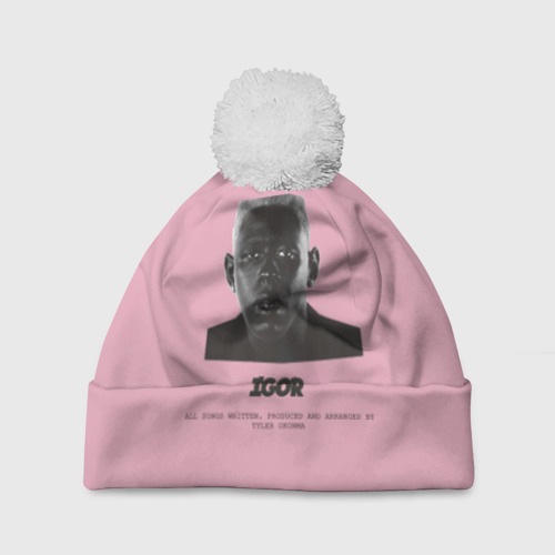 Шапка 3D c помпоном Tyler, The Creator igor, цвет 3D печать