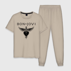 Мужская пижама хлопок Bon Jovi