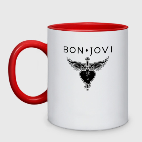 Кружка двухцветная Bon Jovi