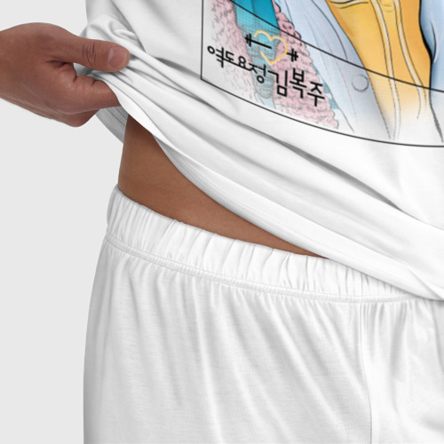 Мужская пижама хлопок Фея тяжелой атлетики, цвет белый - фото 6