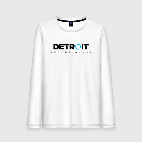 Мужской лонгслив хлопок  DETROIT BECOME HUMAN, цвет белый