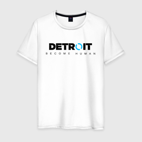 Мужская футболка хлопок  DETROIT BECOME HUMAN, цвет белый