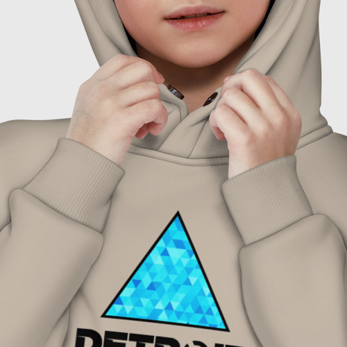 Детское худи Oversize хлопок Detroit Become Human, цвет миндальный - фото 7