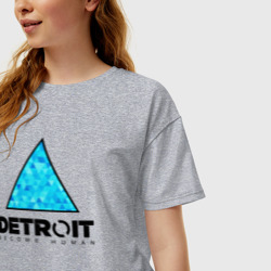 Женская футболка хлопок Oversize Detroit Become Human - фото 2