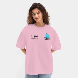 Женская футболка Oversize хлопок texturе RK800 Connor на спине - фото 2