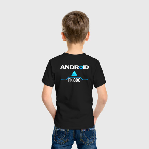 Детская футболка хлопок RK800 Connor на спине, цвет черный - фото 4