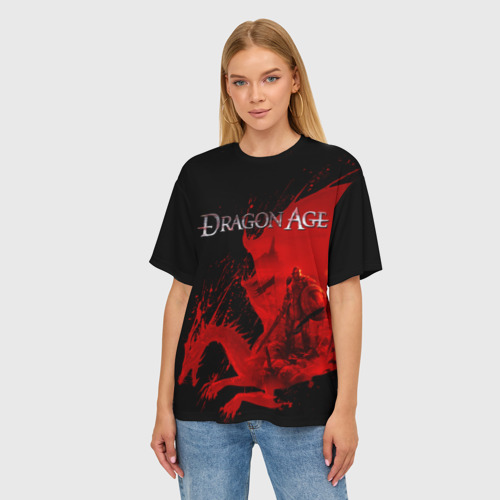 Женская футболка oversize 3D Dragon Age, цвет 3D печать - фото 3