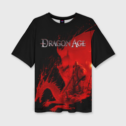 Женская футболка oversize 3D Dragon Age