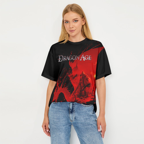 Женская футболка oversize 3D Dragon Age, цвет 3D печать - фото 5