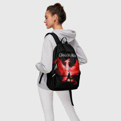 Рюкзак с принтом Dragon Age для любого человека, вид спереди №4. Цвет основы: белый