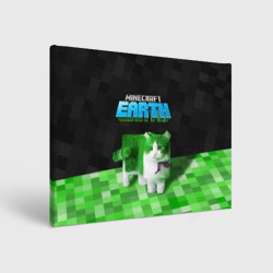 Холст прямоугольный Minecraft earth - Котик