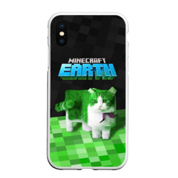 Чехол для iPhone XS Max матовый Minecraft earth - Котик