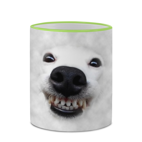 Кружка с полной запечаткой Собака - улыбака, цвет Кант светло-зеленый - фото 4