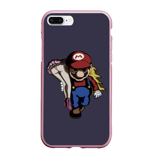 Чехол для iPhone 7Plus/8 Plus матовый Mario Chad, цвет розовый