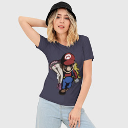 Женская футболка 3D Slim Mario Chad - фото 2