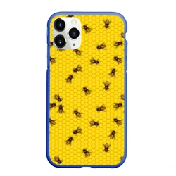 Чехол для iPhone 11 Pro Max матовый Пчелы в сотах