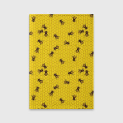 Обложка для паспорта матовая кожа Пчелы в сотах