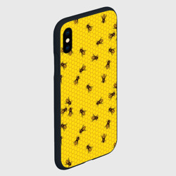 Чехол для iPhone XS Max матовый Пчелы в сотах - фото 2