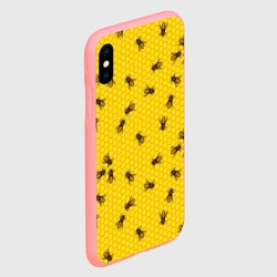 Чехол для iPhone XS Max матовый Пчелы в сотах - фото 2