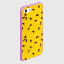 Чехол для iPhone 5/5S матовый Пчелы в сотах - фото 2