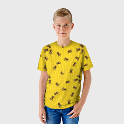 Детская футболка 3D Пчелы в сотах - фото 2