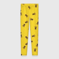 Леггинсы 3D Пчелы в сотах
