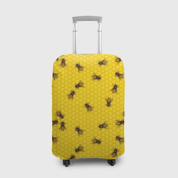 Чехол для чемодана 3D Пчелы в сотах