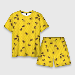 Мужской костюм с шортами 3D Пчелы в сотах