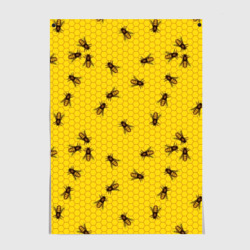 Постер Пчелы в сотах