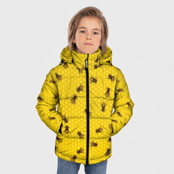 Зимняя куртка для мальчиков 3D Пчелы в сотах - фото 2