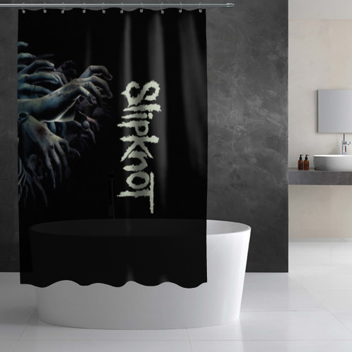 Штора 3D для ванной Slipknot - фото 2