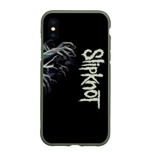 Чехол для iPhone XS Max матовый Slipknot, цвет темно-зеленый