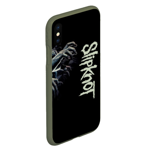 Чехол для iPhone XS Max матовый Slipknot, цвет темно-зеленый - фото 3