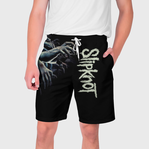 Мужские шорты с принтом Slipknot, вид спереди №1