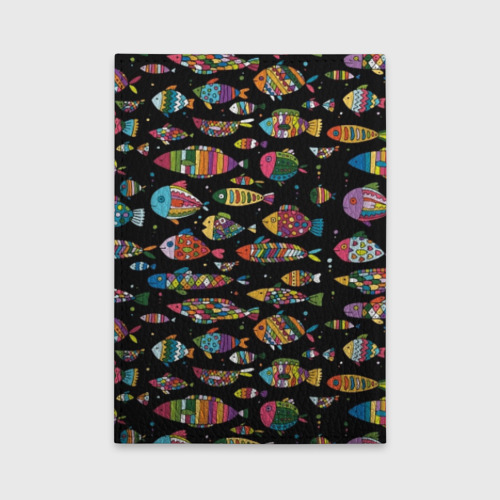 Обложка для автодокументов Разноцветные рыбы, цвет красный - фото 2