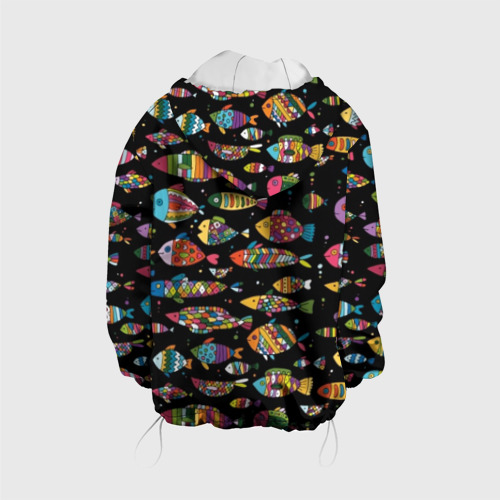 Детская куртка 3D Разноцветные рыбы, цвет белый - фото 2
