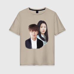 Женская футболка хлопок Oversize Kim Tan and Cha Eun Sang