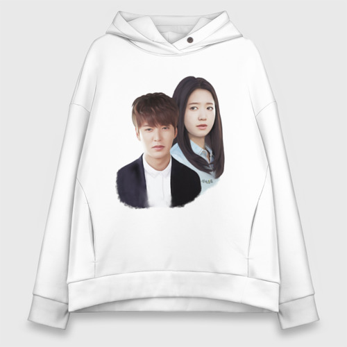 Женское худи Oversize хлопок Kim Tan and Cha Eun Sang