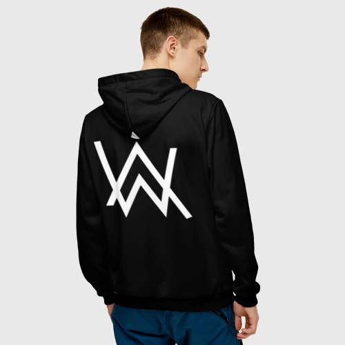 Мужская толстовка 3D с принтом Alan Walker, вид сзади #2