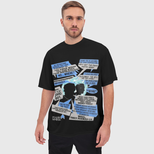 Мужская футболка oversize 3D Detroit fan art, цвет 3D печать - фото 3