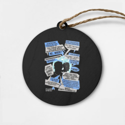 Деревянная игрушка круг Detroit fan art