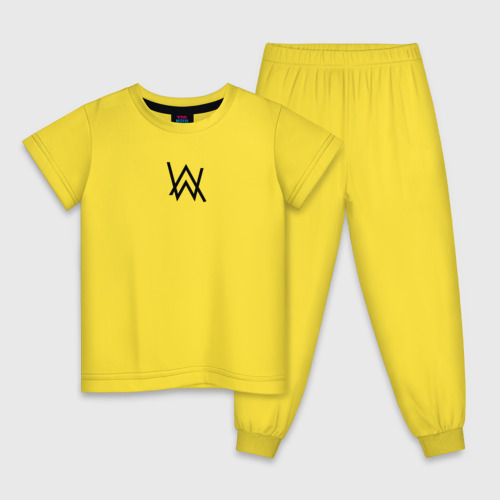 Детская пижама хлопок Alan Walker, цвет желтый